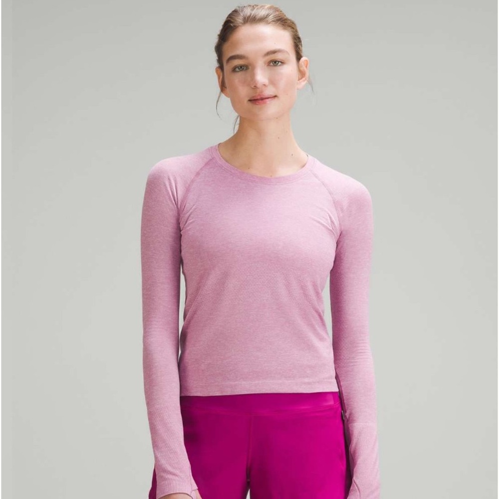 NWT Lululemon Swiftly Tech Long Sleeve 2.0 Race Pink Peony Velvet Dust 10 NEW